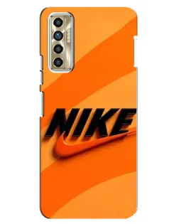 Чехол для TECNO Camon 17P (CG7n) с картинкой «Оранжевый драйв Nike»