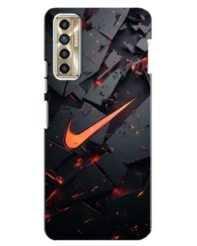 Чехол для TECNO Camon 17P (CG7n) с картинкой «Nike — эффект разломов» Чехол для TECNO Camon 17P (CG7n) с картинкой «Nike — эффект разломов»