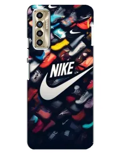 Чехол для TECNO Camon 17P (CG7n) с картинкой «Коллекция кроссовок Nike»