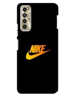 Чехол для TECNO Camon 17P (CG7n) с картинкой «Золотой логотип Nike»