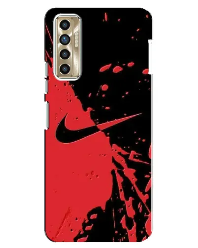 Чехол для TECNO Camon 17P (CG7n) с картинкой «Красные брызги Nike» Чехол для TECNO Camon 17P (CG7n) с картинкой «Красные брызги Nike»