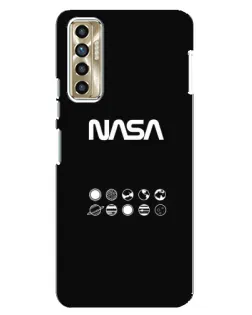 Чехол для TECNO Camon 17P (CG7n) с картинкой «NASA — технический принт» Чехол для TECNO Camon 17P (CG7n) с картинкой «NASA — технический принт»