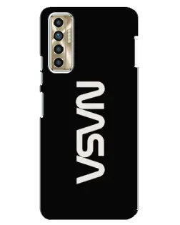 Чехол для TECNO Camon 17P (CG7n) с картинкой «NASA — вертикальный логотип» Чехол для TECNO Camon 17P (CG7n) с картинкой «NASA — вертикальный логотип»