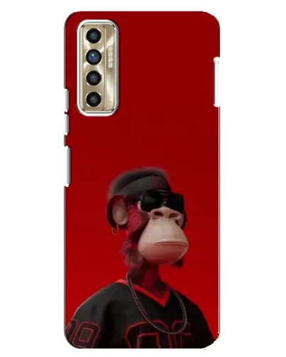 Чехол для TECNO Camon 17P (CG7n) с картинкой «Bored Ape в красном»
