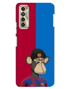 Чехол для TECNO Camon 17P (CG7n) с картинкой «Bored Ape — фанат Барсы» Чехол для TECNO Camon 17P (CG7n) с картинкой «Bored Ape — фанат Барсы»