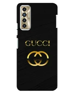 Чехол для TECNO Camon 17P (CG7n) с картинкой «Золотой логотип Gucci» Чехол для TECNO Camon 17P (CG7n) с картинкой «Золотой логотип Gucci»