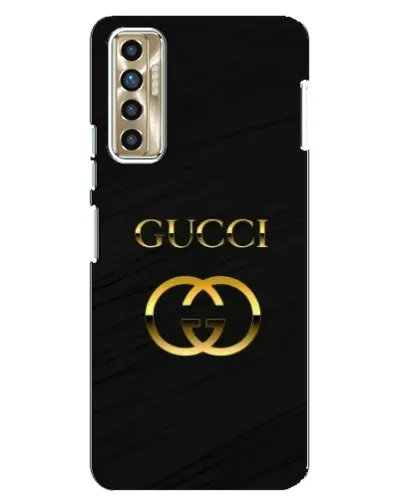 Чехол для TECNO Camon 17P (CG7n) с картинкой «Золотой логотип Gucci»