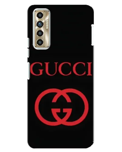 Чехол для TECNO Camon 17P (CG7n) с картинкой «Gucci — красный логотип»