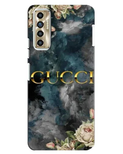 Чехол для TECNO Camon 17P (CG7n) с картинкой «Абстрактные цветы Gucci»