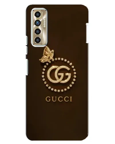 Чехол для TECNO Camon 17P (CG7n) с картинкой «Gucci — золотая бабочка»