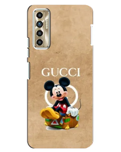 Чехол для TECNO Camon 17P (CG7n) с картинкой «Микки Маус Gucci — крафт»