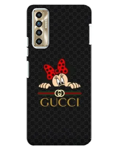 Чехол для TECNO Camon 17P (CG7n) с картинкой «Минни Маус Gucci — черный»