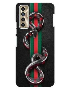 Чехол для TECNO Camon 17P (CG7n) с картинкой «Gucci — змея на полосе» Чехол для TECNO Camon 17P (CG7n) с картинкой «Gucci — змея на полосе»