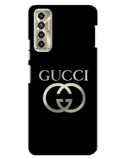 Чехол для TECNO Camon 17P (CG7n) с картинкой «Gucci — золото на черном» Чехол для TECNO Camon 17P (CG7n) с картинкой «Gucci — золото на черном»
