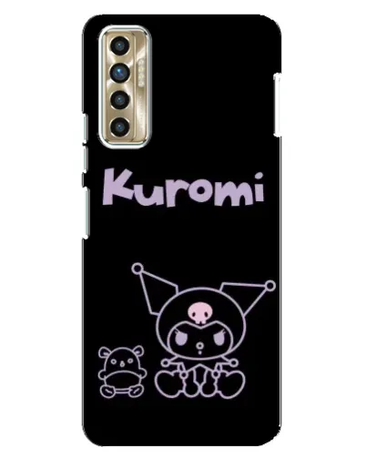 Чехол для TECNO Camon 17P (CG7n) с картинкой «Kuromi — черный минимализм»