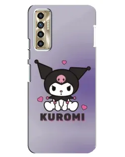 Чехол для TECNO Camon 17P (CG7n) с картинкой «Kuromi — фиолетовый арт»