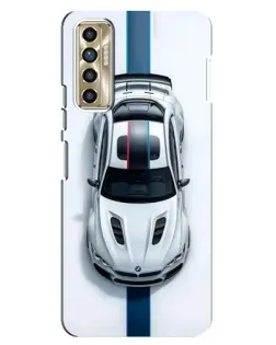 Чехол для TECNO Camon 17P (CG7n) с картинкой «Вид сверху — BMW M»