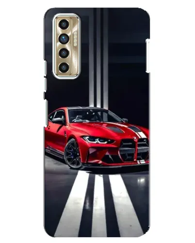 Чехол для TECNO Camon 17P (CG7n) с картинкой «Красная BMW на дороге» Чехол для TECNO Camon 17P (CG7n) с картинкой «Красная BMW на дороге»