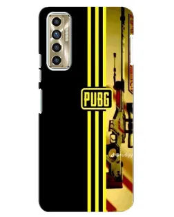 Чохол для TECNO Camon 17P (CG7n) з картинкою «PUBG — камуфляжний шолом»