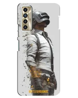 Чохол для TECNO Camon 17P (CG7n) з картинкою «PUBG — боєць у пилу»