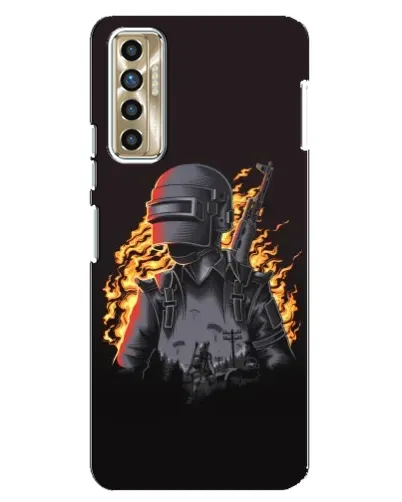 Чехол для TECNO Camon 17P (CG7n) с картинкой «PUBG — огненный силуэт» Чехол для TECNO Camon 17P (CG7n) с картинкой «PUBG — огненный силуэт»