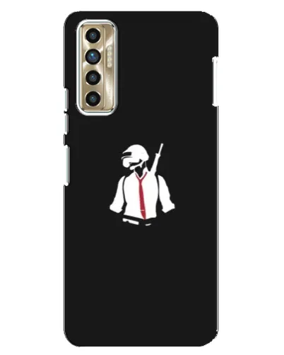 Чехол для TECNO Camon 17P (CG7n) с картинкой «PUBG — силуэт воина» Чехол для TECNO Camon 17P (CG7n) с картинкой «PUBG — силуэт воина»