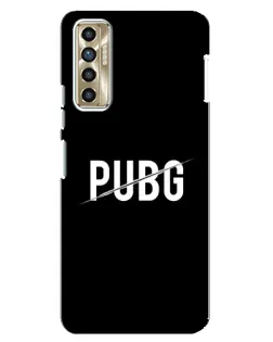 Чохол для TECNO Camon 17P (CG7n) з картинкою «PUBG — білий логотип»