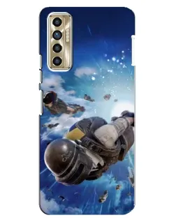 Чохол для TECNO Camon 17P (CG7n) з картинкою «Десант PUBG — стрибок»