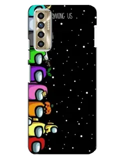 Чехол для TECNO Camon 17P (CG7n) с картинкой «Команда Among Us»