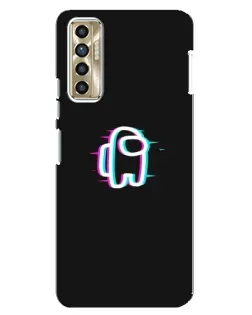 Чехол для TECNO Camon 17P (CG7n) с картинкой «Among Us неон»