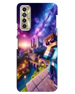 Чехол для TECNO Camon 17P (CG7n) с картинкой «Стив и космос» Чехол для TECNO Camon 17P (CG7n) с картинкой «Стив и космос»