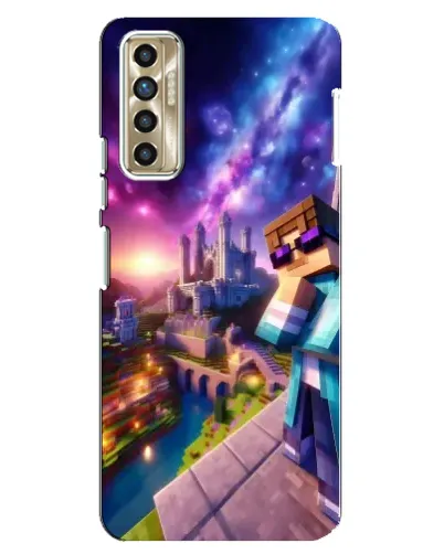 Чехол для TECNO Camon 17P (CG7n) с картинкой «Стив и космос» Чехол для TECNO Camon 17P (CG7n) с картинкой «Стив и космос»