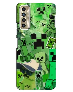Чехол для TECNO Camon 17P (CG7n) с картинкой «Криперы Minecraft» Чехол для TECNO Camon 17P (CG7n) с картинкой «Криперы Minecraft»