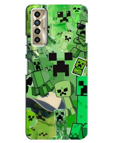 Чехол для TECNO Camon 17P (CG7n) с картинкой «Криперы Minecraft» Чехол для TECNO Camon 17P (CG7n) с картинкой «Криперы Minecraft»