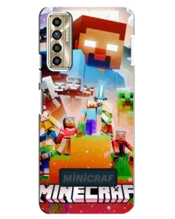 Чехол для TECNO Camon 17P (CG7n) с картинкой «Minecraft герои игры» Чехол для TECNO Camon 17P (CG7n) с картинкой «Minecraft герои игры»