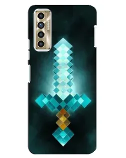 Чехол для TECNO Camon 17P (CG7n) с картинкой «Алмазный меч неон» Чехол для TECNO Camon 17P (CG7n) с картинкой «Алмазный меч неон»
