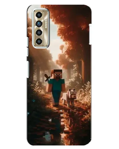 Чехол для TECNO Camon 17P (CG7n) с картинкой «Стив в лесу» Чехол для TECNO Camon 17P (CG7n) с картинкой «Стив в лесу»