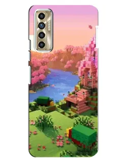 Чехол для TECNO Camon 17P (CG7n) с картинкой «Розовое дерево Minecraft» Чехол для TECNO Camon 17P (CG7n) с картинкой «Розовое дерево Minecraft»