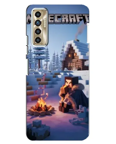 Чехол для TECNO Camon 17P (CG7n) с картинкой «Зимний Minecraft» Чехол для TECNO Camon 17P (CG7n) с картинкой «Зимний Minecraft»