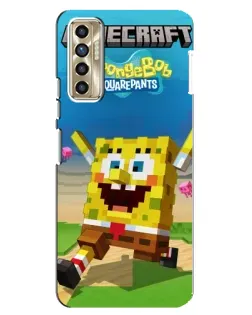 Чехол для TECNO Camon 17P (CG7n) с картинкой «Губка Боб Minecraft» Чехол для TECNO Camon 17P (CG7n) с картинкой «Губка Боб Minecraft»