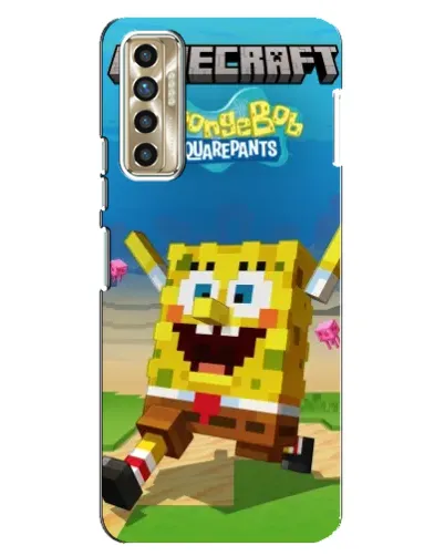 Чехол для TECNO Camon 17P (CG7n) с картинкой «Губка Боб Minecraft» Чехол для TECNO Camon 17P (CG7n) с картинкой «Губка Боб Minecraft»