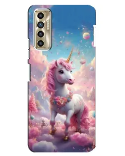 Чехол для TECNO Camon 17P (CG7n) с картинкой «Единорог среди облаков»