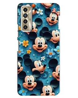 Чехол для TECNO Camon 17P (CG7n) с картинкой «Паттерн Микки и Минни»