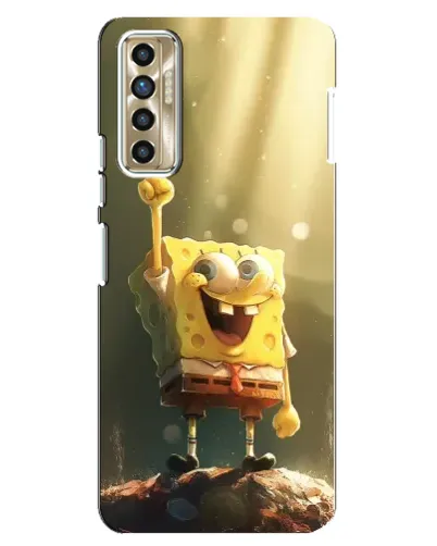Чехол для TECNO Camon 17P (CG7n) с картинкой «Сияющий Спанч Боб»