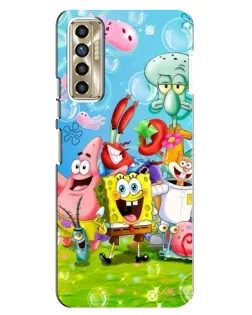 Чехол для TECNO Camon 17P (CG7n) с картинкой «Губка Боб и друзья»