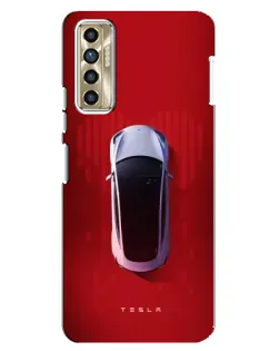 Чохол для TECNO Camon 17P (CG7n) з картинкою «Tesla Top View»