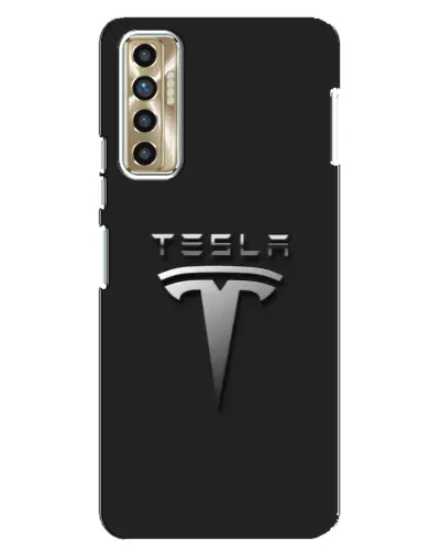 Чехол для TECNO Camon 17P (CG7n) с картинкой «Стальной логотип Tesla» Чехол для TECNO Camon 17P (CG7n) с картинкой «Стальной логотип Tesla»