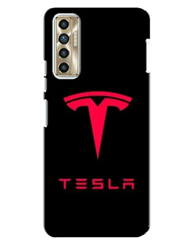 Чехол для TECNO Camon 17P (CG7n) с картинкой «Tesla Red Logo» Чехол для TECNO Camon 17P (CG7n) с картинкой «Tesla Red Logo»