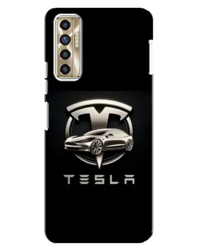 Чехол для TECNO Camon 17P (CG7n) с картинкой «Tesla — серебристое авто» Чехол для TECNO Camon 17P (CG7n) с картинкой «Tesla — серебристое авто»