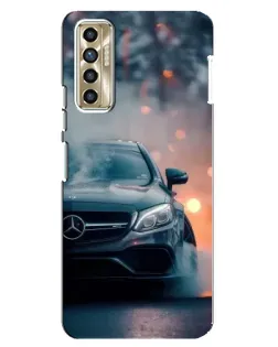 Чехол для TECNO Camon 17P (CG7n) с картинкой «Mercedes — ночной город»